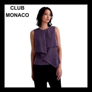 NWT CLUB MONACO Drape front sleeveless blouse